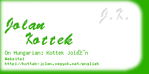 jolan kottek business card